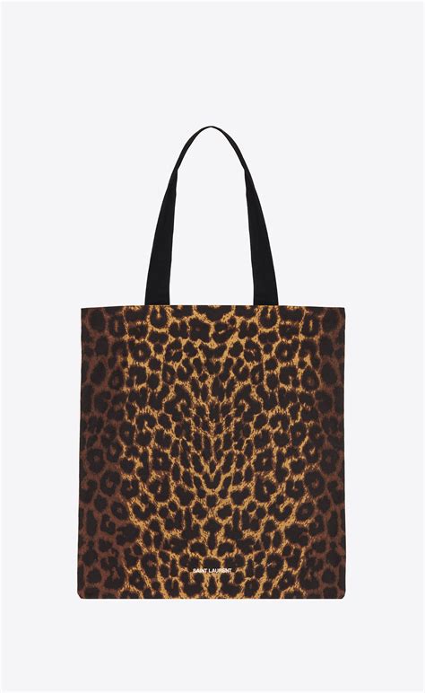 tote bag ysl leopardata|leopard print tote bag.